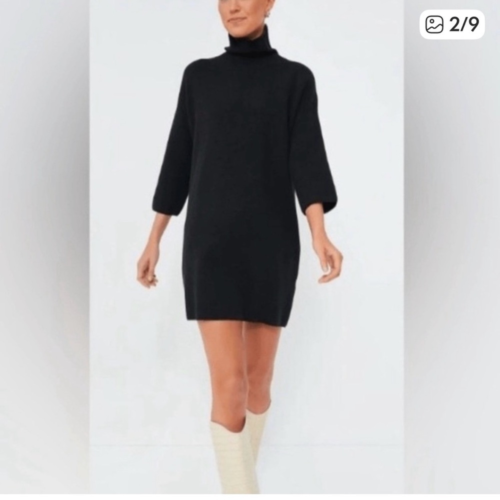 Pomander Place Black Turtleneck Sweater Dress